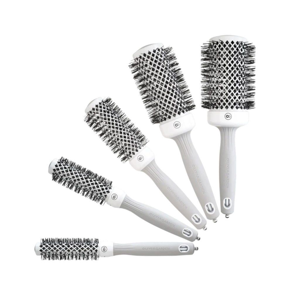 Olivia Garden Expert Blowout Shine White&Grey Brush