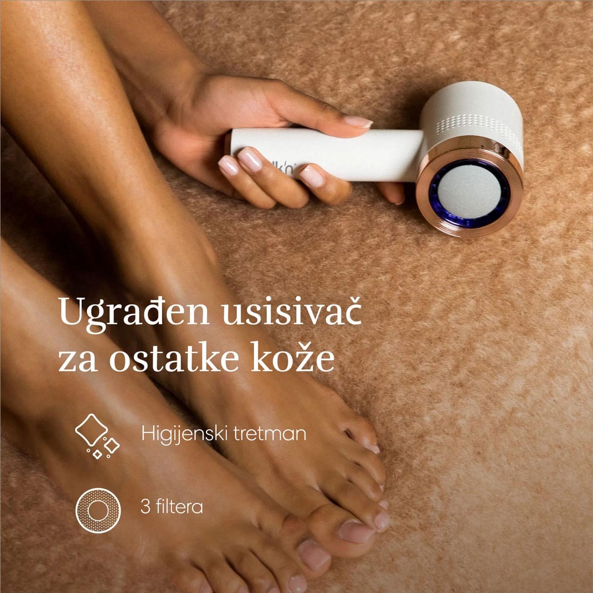 Silk'n Aparat za negu peta VacuPedi Callus Remover - Rose Gold