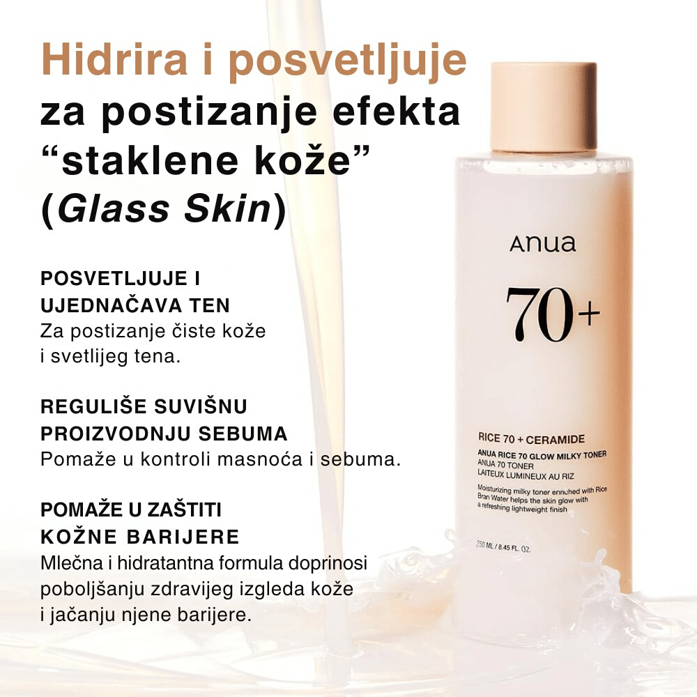 Rice 70 Glow Milky Toner 250ml